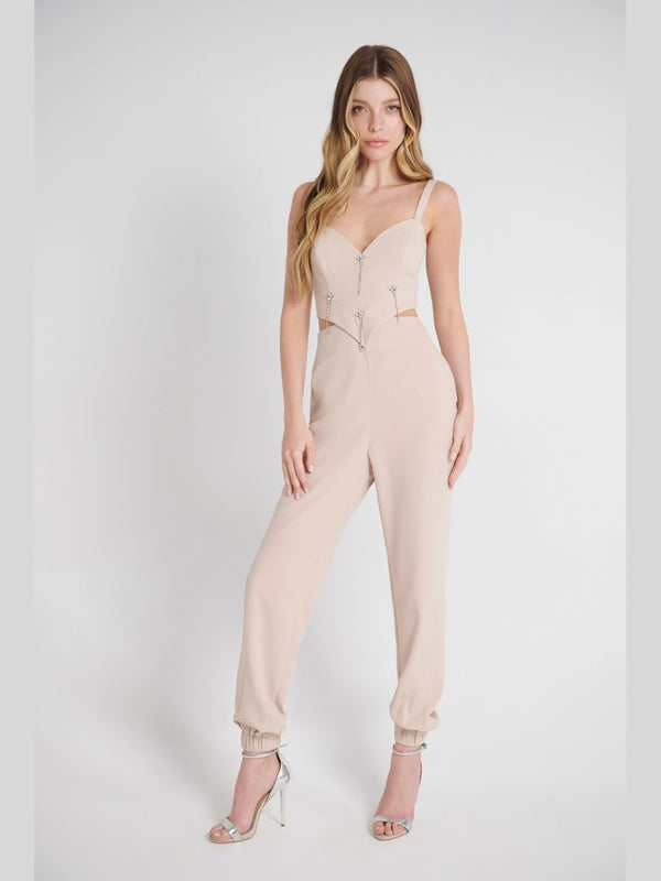 SC HEART SHAPED CUT OUT JUMPSUIT