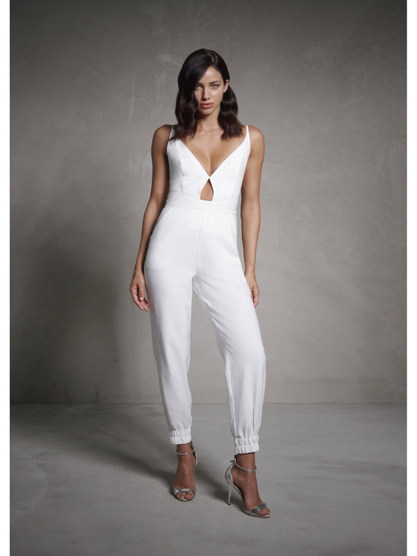 TD White Basic Jumpsuit