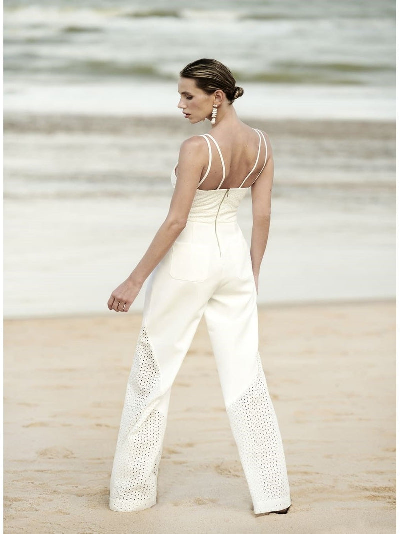 SC LACE CUT OUT JUMPSUIT