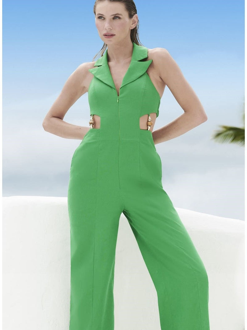 GREEN FENDA JUMPSUIT