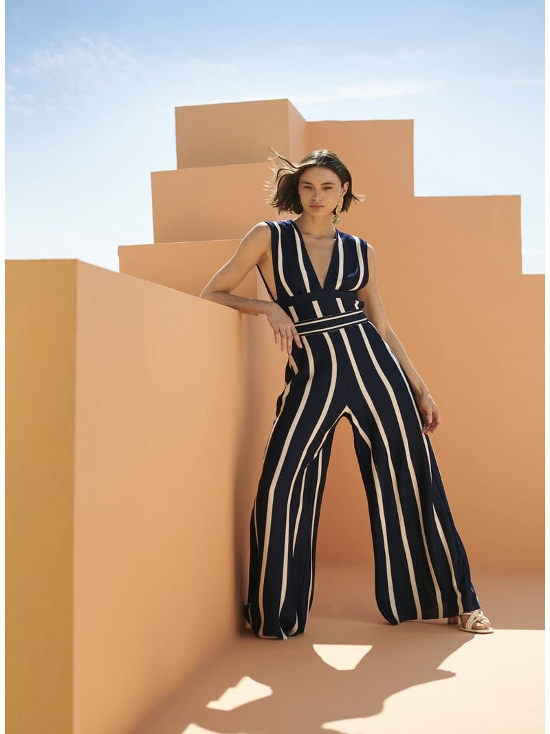 TRICOT STRIPES JUMPSUIT