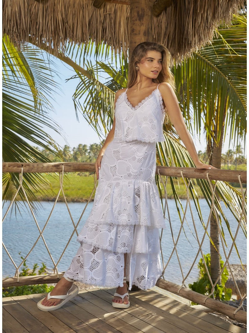 SKAZI WHITE LACE DRESS