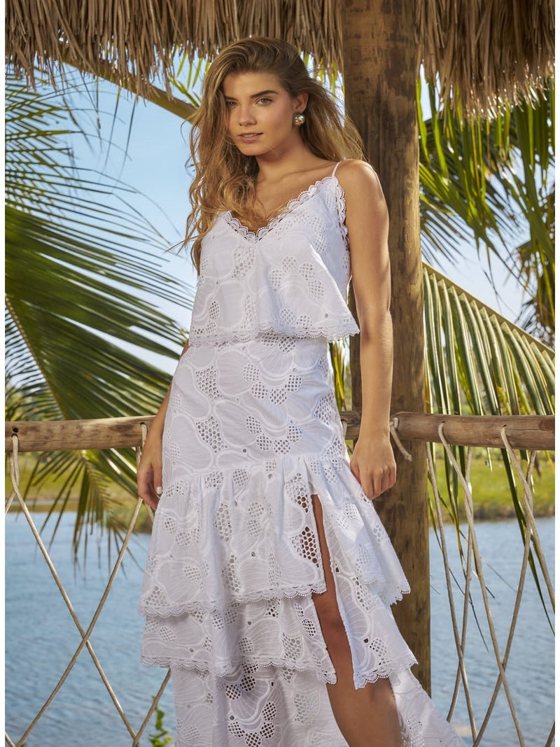 SKAZI WHITE LACE DRESS