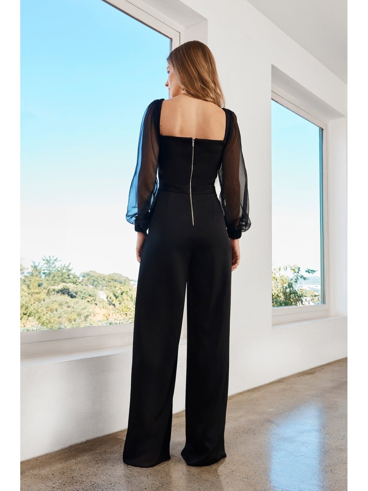 BLACK TAILORING JUMPSUIT