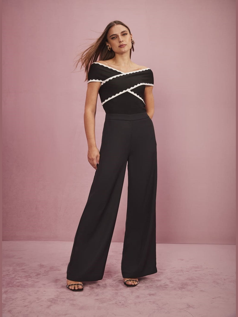 BLACK TRICOT JUMPSUIT