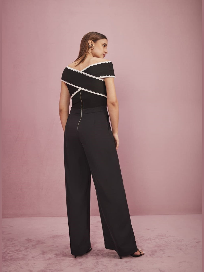 BLACK TRICOT JUMPSUIT