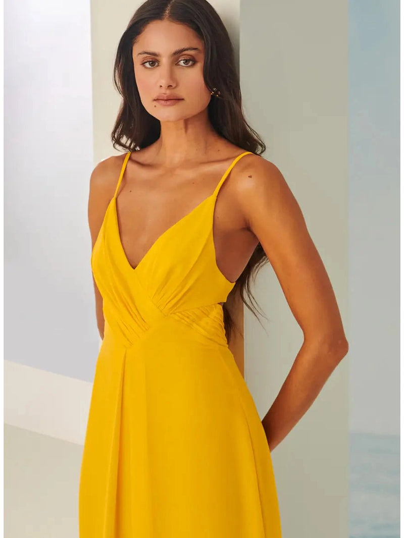 TD MIDI DRESS SUNFLOWER