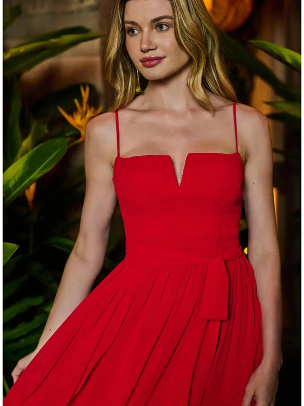 SK MIDI RED DRESS