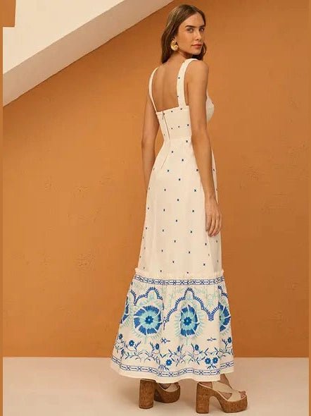 SK LONG COTTON EMBROIDERY DRESS