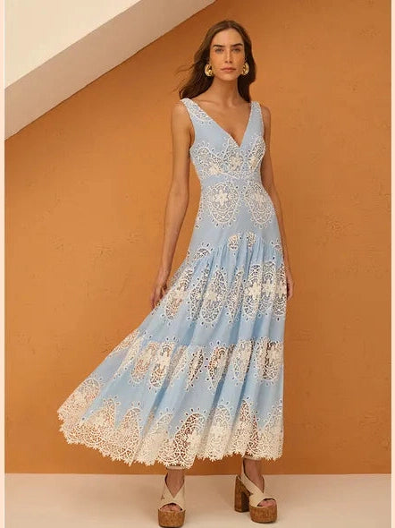 LONG BABY BLUE DRESS