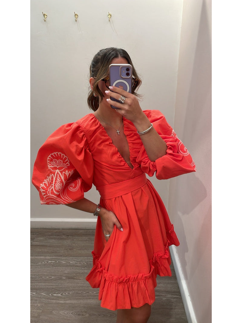 AMAR WATERMELON RED DRESS