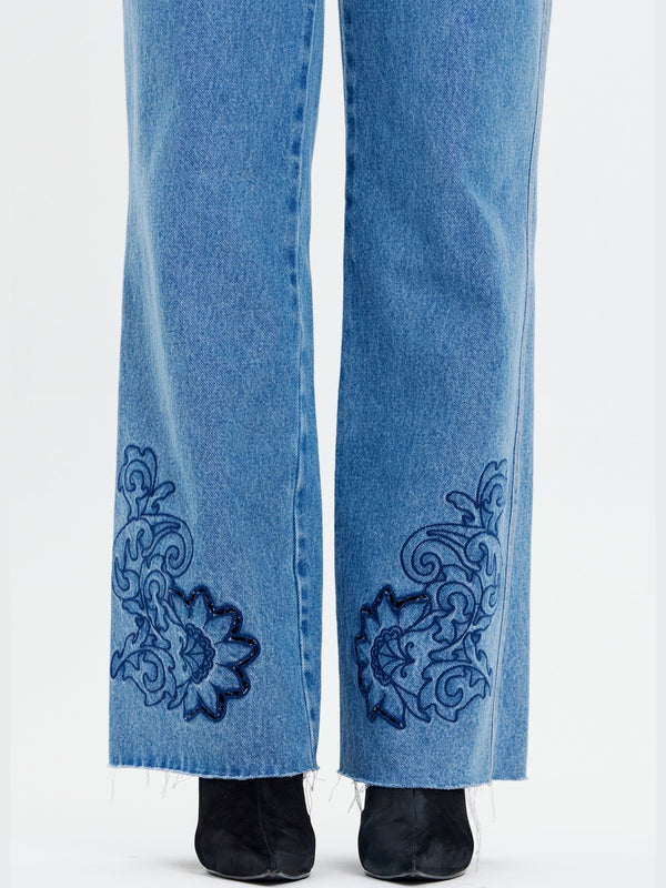 AMAR NAVY EMROIDERY JEAN