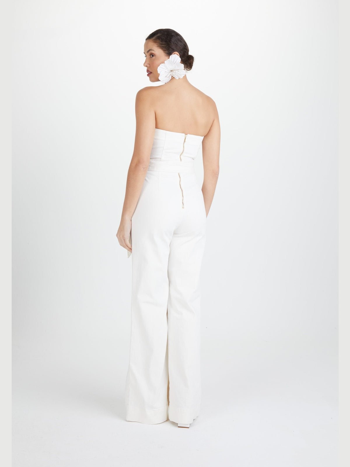 AMAR WHITE JEAN JUMPSUIT