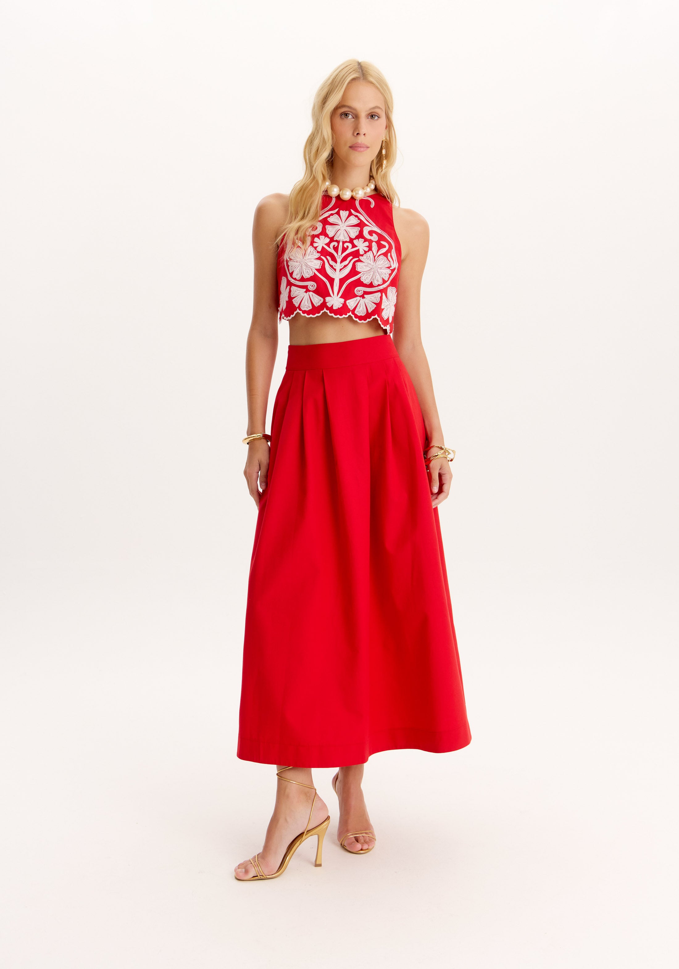 AMAR SKIRT AND CROPPED TOP MATCHING SET