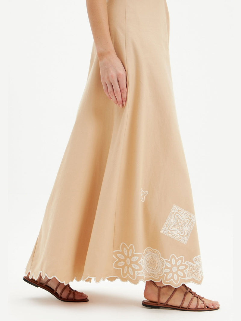 AMAR LONG EMBROIDERY DRESS