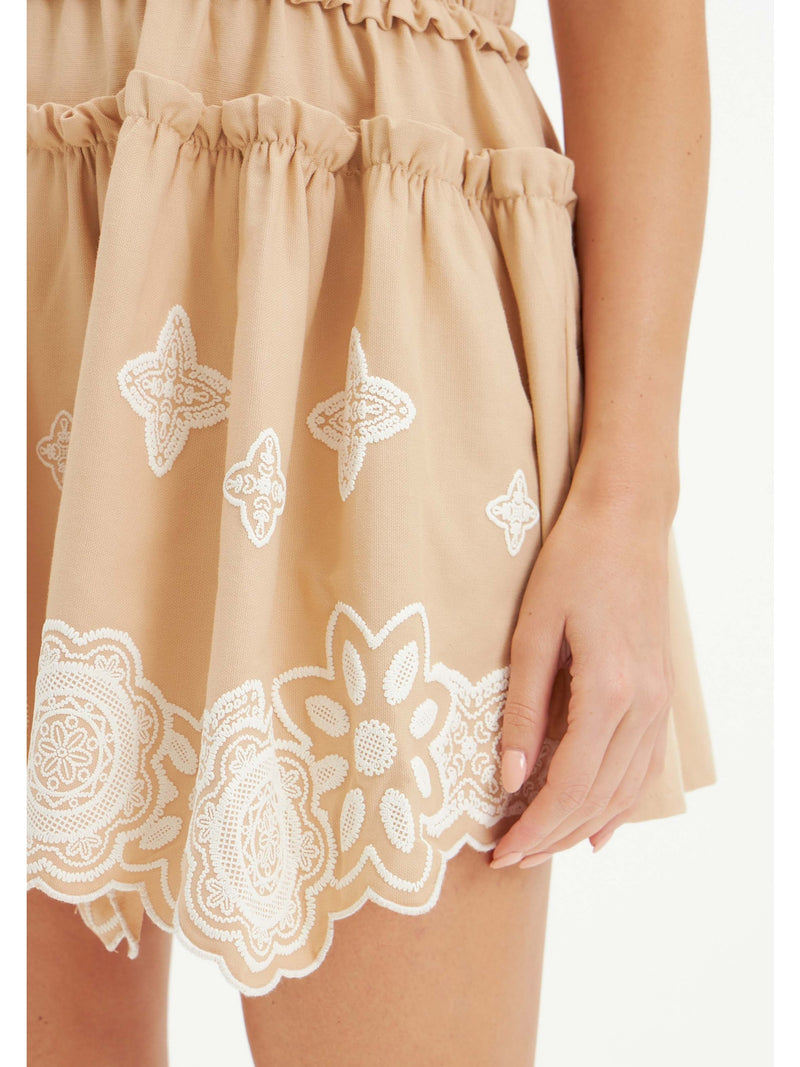 AMAR SHORT EMBROIDERY DRESS