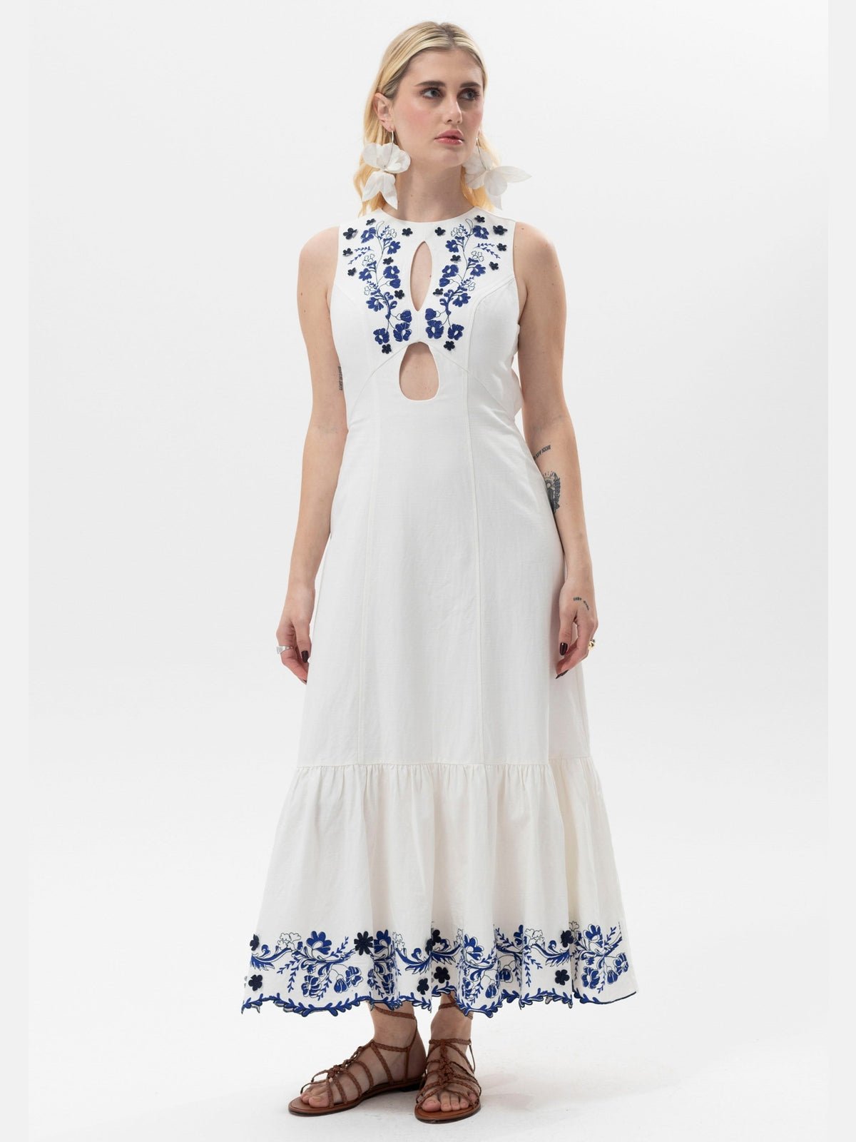 AMAR COTTON EMBROIDERY DRESS