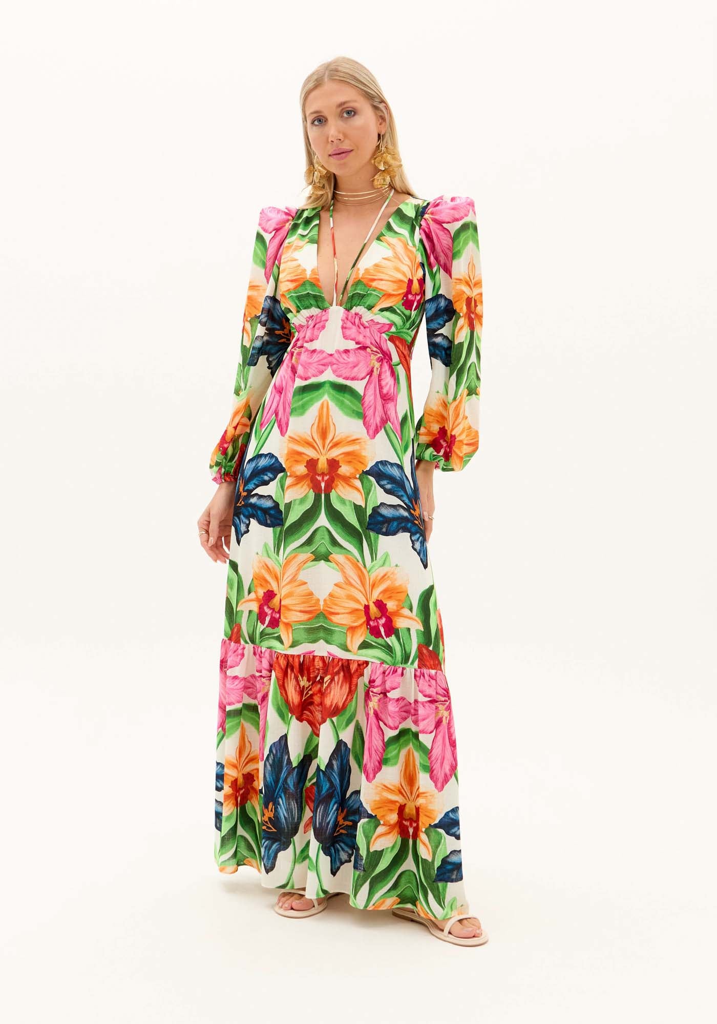 AMAR FLORAL LONG DRESS