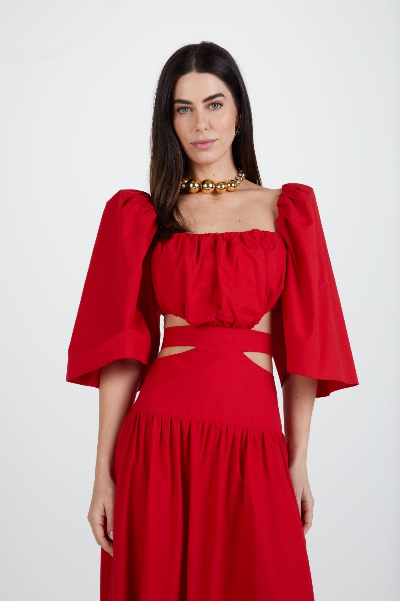 AMAR BRIGHT RED DRESS