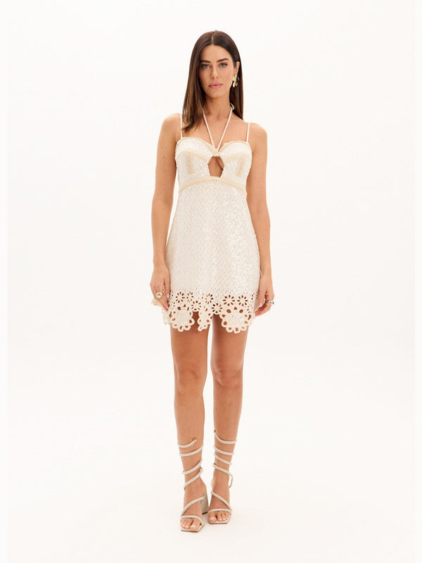 SPARKLY WHITE SHORT DRESS