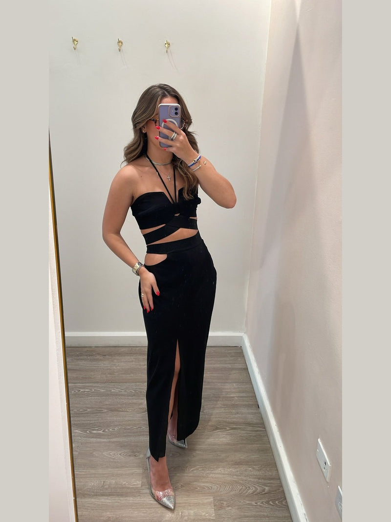 TD BLACK HALTER TOP