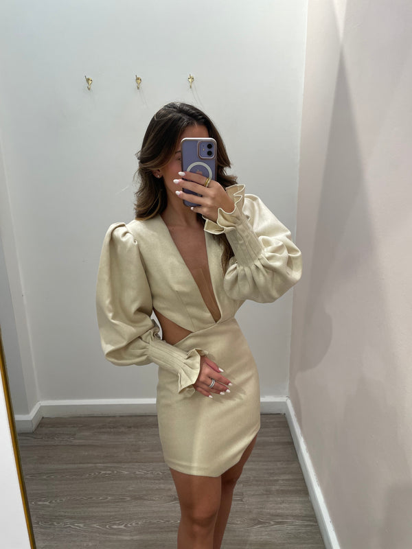 HL UNIQUE BEIGE DRESS