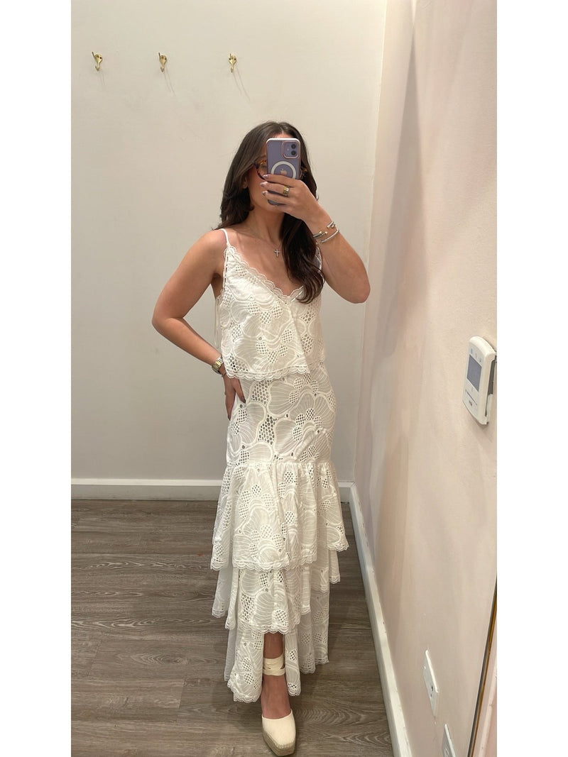 SKAZI WHITE LACE DRESS