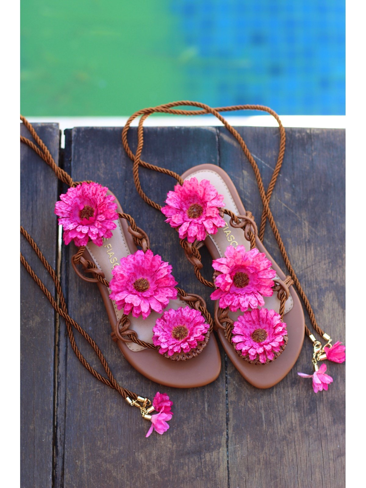 PINK SUNFLOWER SANDALS