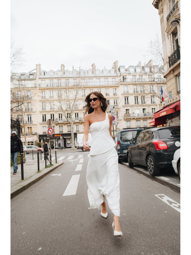 CLASSIC ONE SHOULDER WHITE SET