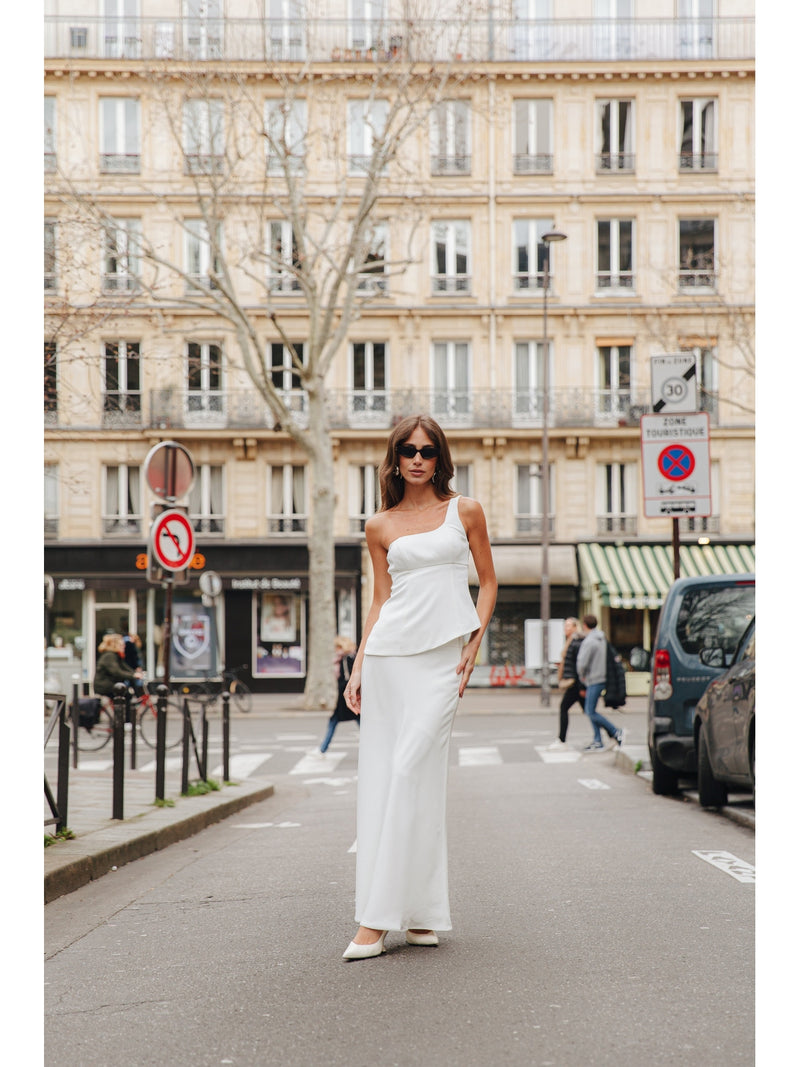 CLASSIC ONE SHOULDER WHITE SET