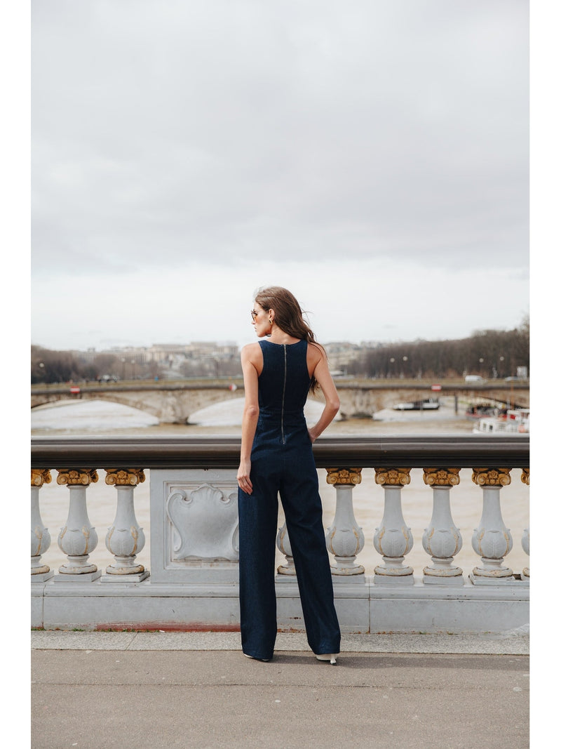 JEAN CUT OUT JUMPSUIT