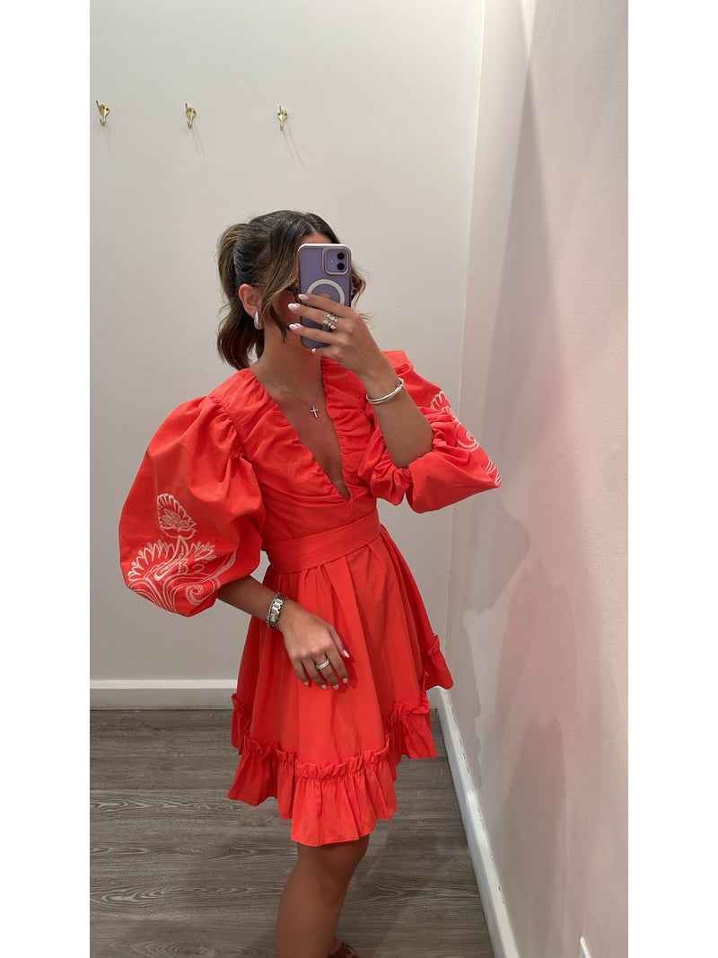 AMAR WATERMELON RED DRESS