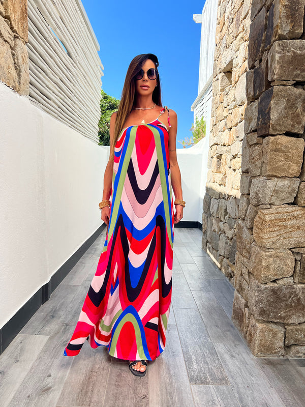 POSITANO ONE SHOULDER DRESS