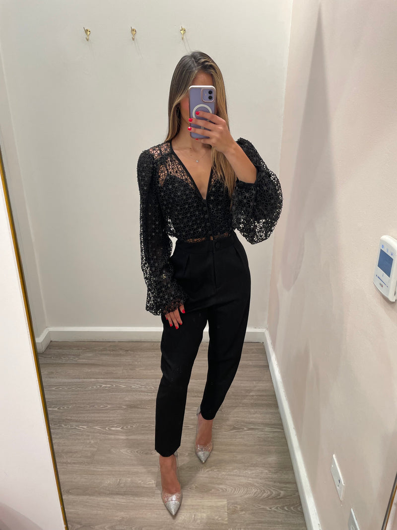 SCLUB SEQUIN BLACK JUMPSUIT