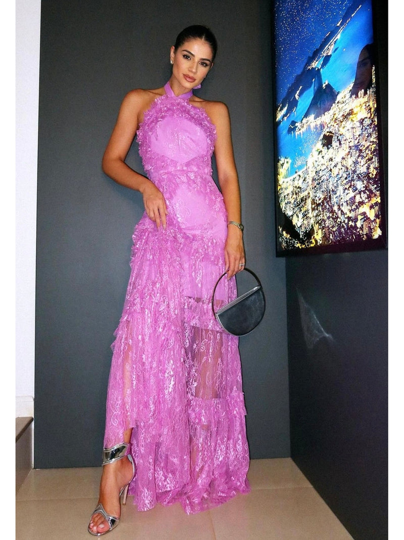 THASSIA PINK LONG DRESS