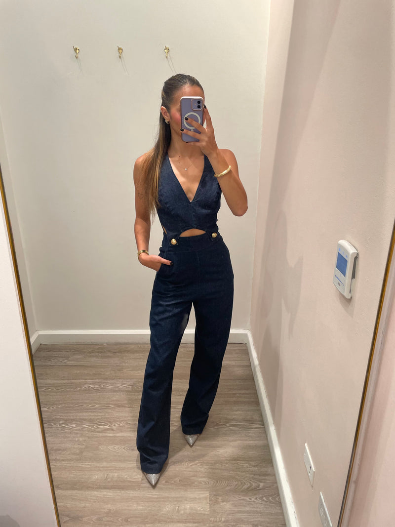 JEAN CUT OUT JUMPSUIT