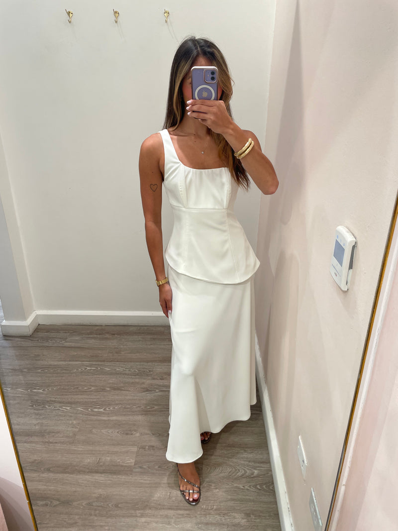 CLASSIC ONE SHOULDER WHITE SET