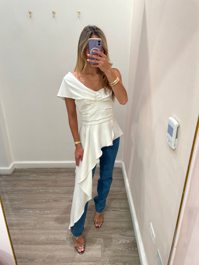 WHITE BASQUE BLUSA