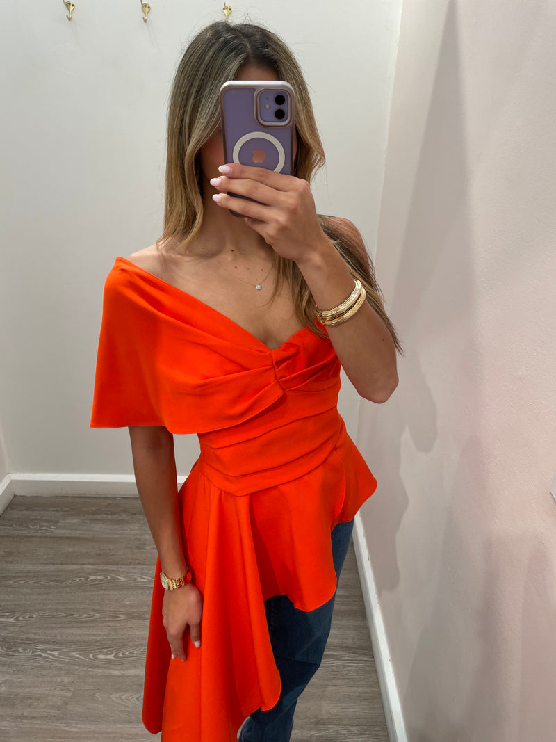 ORANGE BASQUE BLUSA