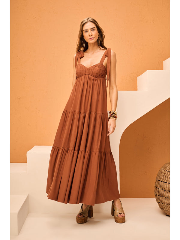 MAXI MIDI DRAPPED DRESS