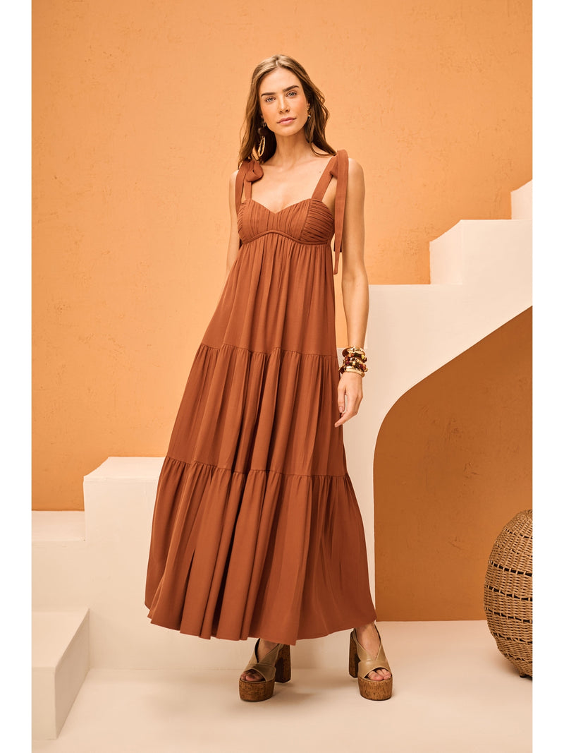 MAXI MIDI DRAPPED DRESS