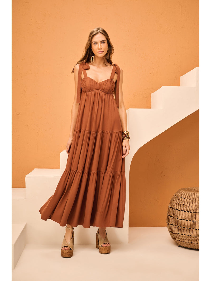 MAXI MIDI DRAPPED DRESS