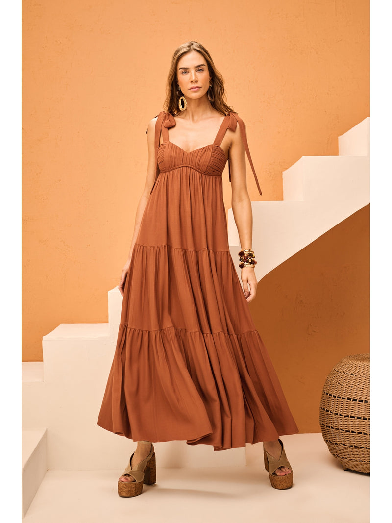 MAXI MIDI DRAPPED DRESS