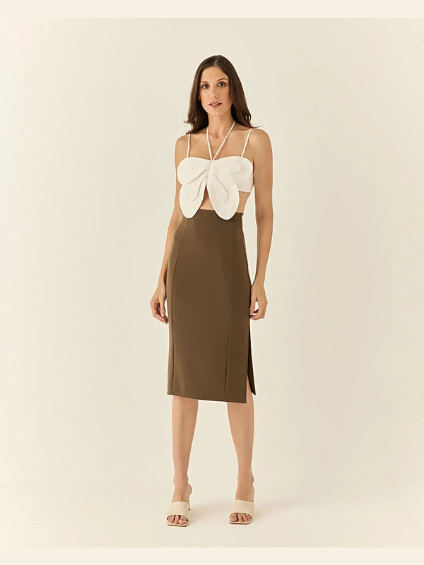 HL MIDI STRAIGHT SKIRT