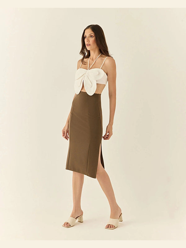 HL MIDI STRAIGHT SKIRT