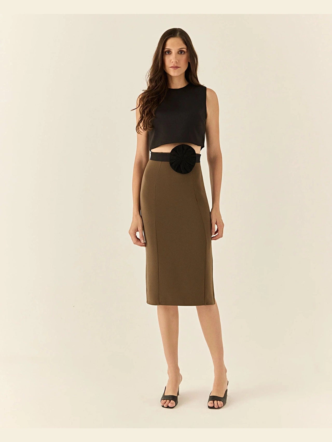 HL MIDI STRAIGHT SKIRT