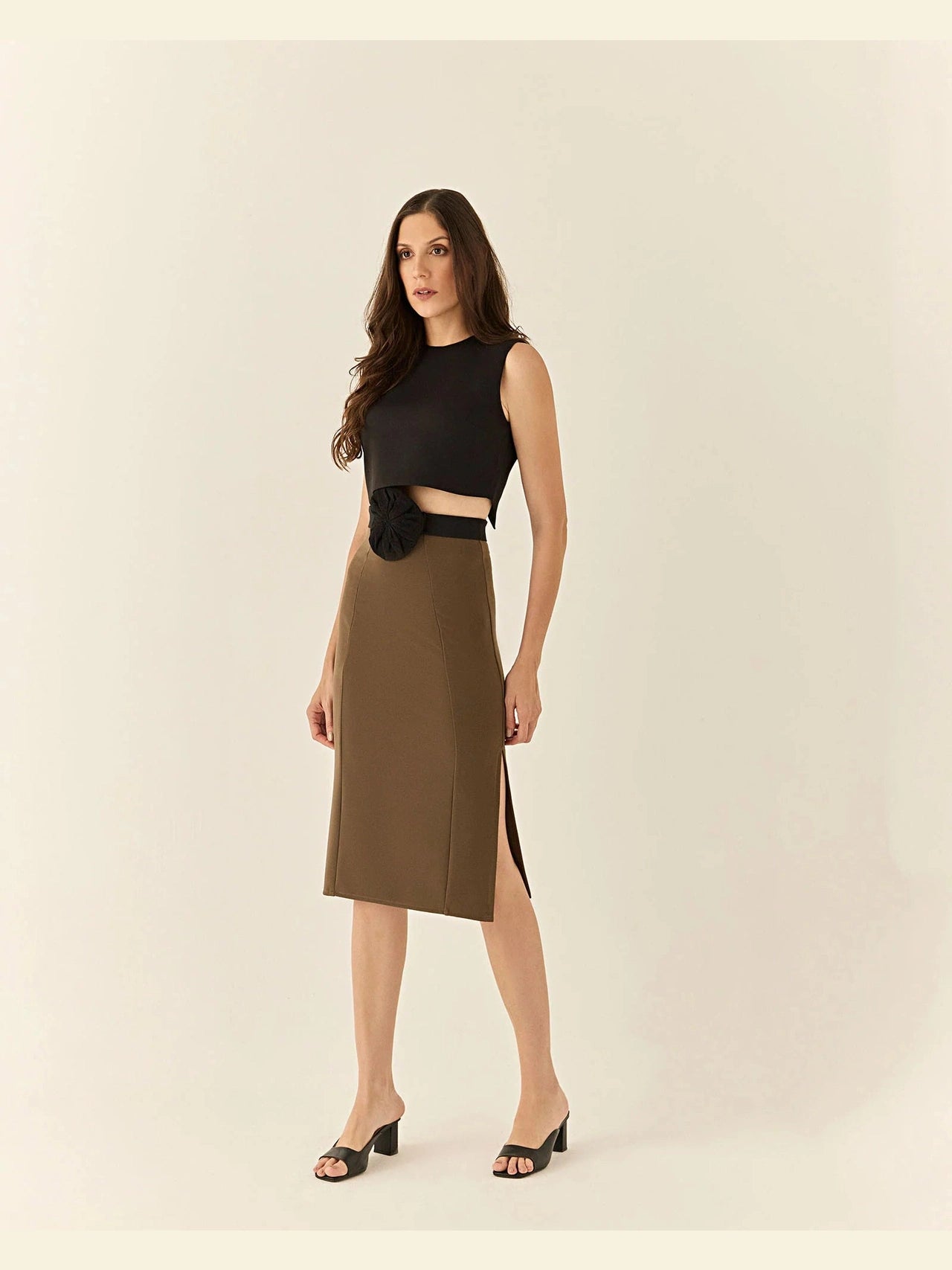 HL MIDI STRAIGHT SKIRT