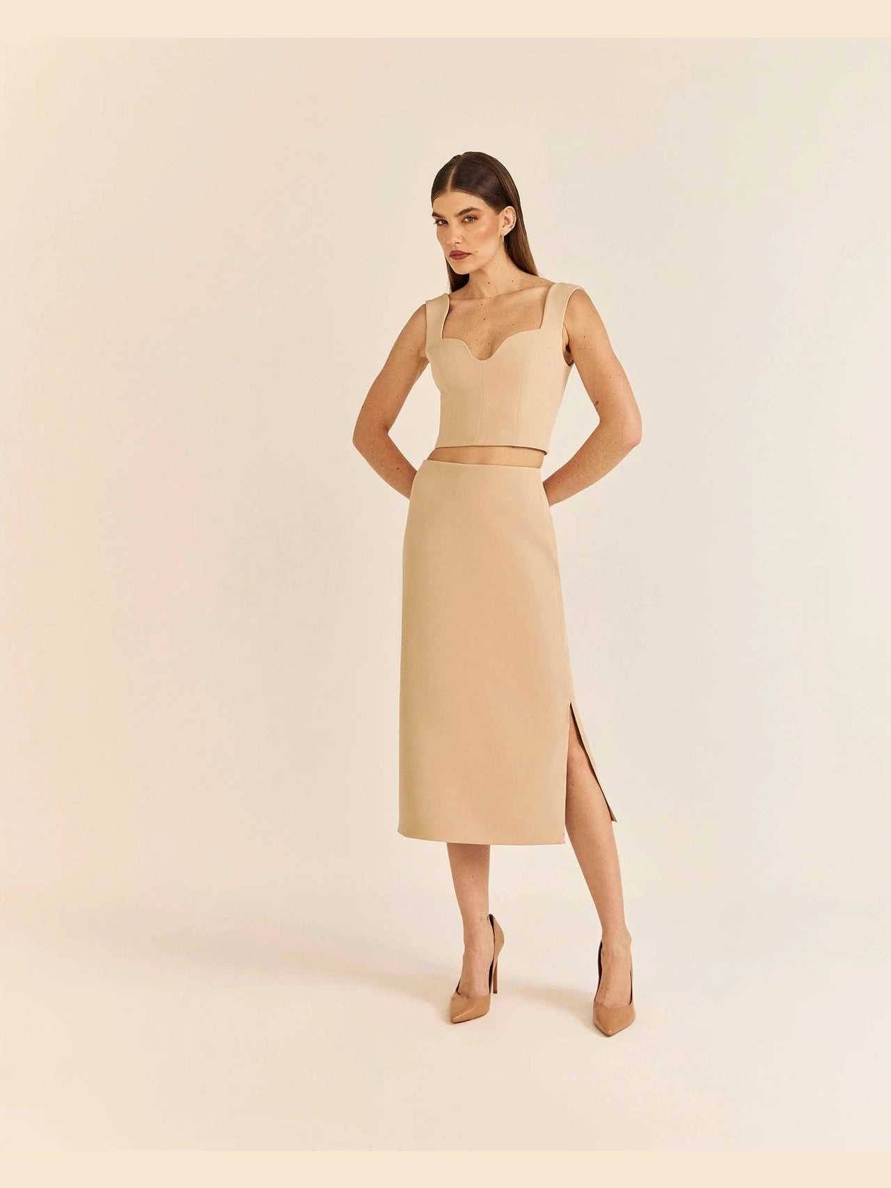 HL PONTES SKIRT BEIGE