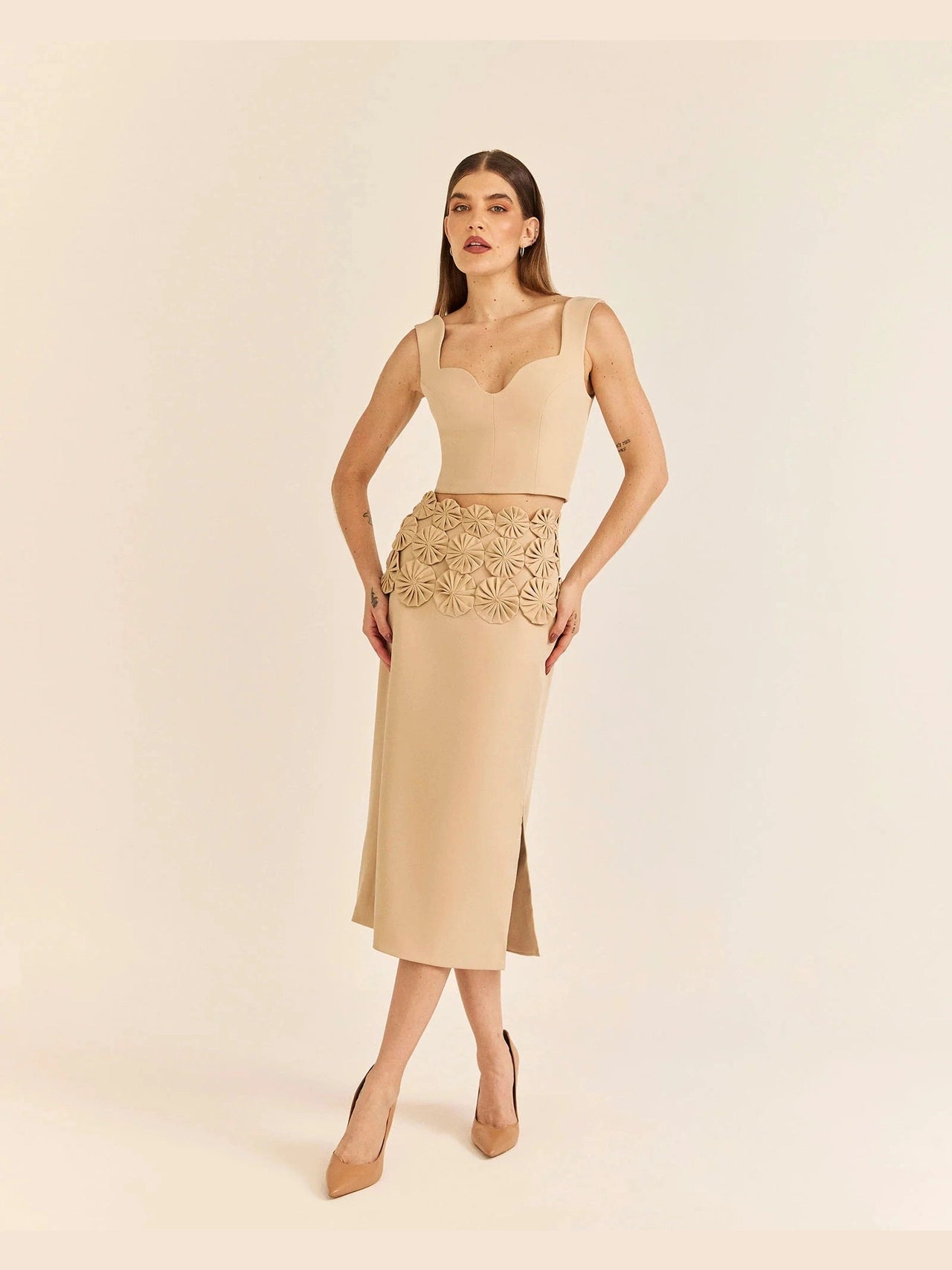 HL PONTES SKIRT BEIGE