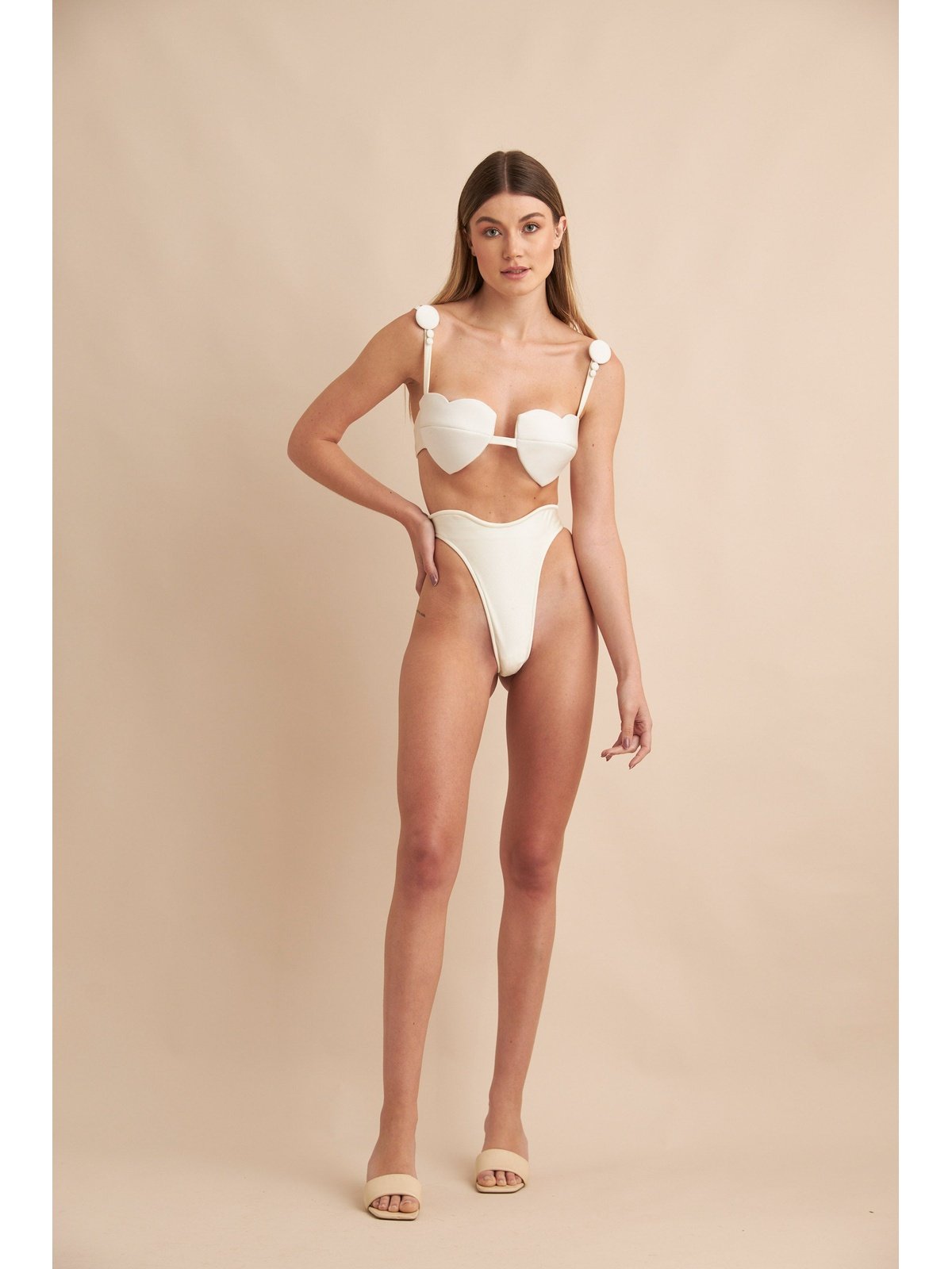 HL CREAM HIGH WAISTED BOTTOM